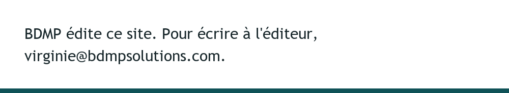 Coordonnées de l'éditeur